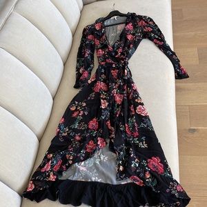 Maje floral wrap dress